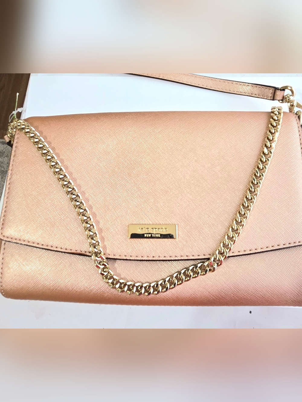 NWT Kate Spade Rosegold Convertible Crossbody And Gold Chain Shoulder Bag - Picture 4 of 4